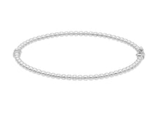 Load image into Gallery viewer, 18K WHITE GOLD BANGLE RIGID BRACELET, SMOOTH 3mm SPHERES, BALLS
