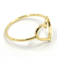 Load image into Gallery viewer, SOLID 18K YELLOW GOLD HEART LOVE RING, 10mm DIAMETER HEART CENTRAL MADE IN ITALY.
