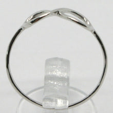 Load image into Gallery viewer, 18k white gold infinite central ring, infinity, smooth, bright, made in Italy.
