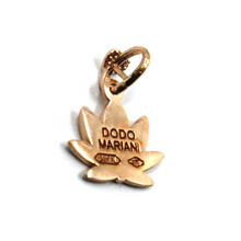 Load image into Gallery viewer, 9K ROSE GOLD SMALL 12mm WATER LILY FLOWER DODO MARIANI ENAMEL PENDANT ITALY MADE.
