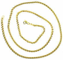 Load image into Gallery viewer, 9K YELLOW GOLD CHAIN SPIGA EAR ROPE LINKS 2.5 MM THICKNESS, 24 INCHES, 60 CM
