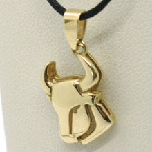 Load image into Gallery viewer, solid 18k yellow gold zodiac sign pendant, zodiacal charm, taurus made in Italy

