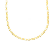 Load image into Gallery viewer, 18K YELLOW GOLD FLAT CHAIN NECKLACE 2.5mm SMALL EYES OVALS &amp; CIRCLES, 24&quot; 60cm.
