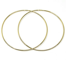 Load image into Gallery viewer, 18K YELLOW GOLD ROUND CIRCLE HOOP EARRINGS DIAMETER 50 MM x 1 MM, MADE IN ITALY
