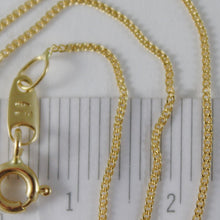 Load image into Gallery viewer, 18K YELLOW GOLD CHAIN 17.7 MINI CUBAN CURB GOURMETTE LINK 0.9 MM, MADE IN ITALY.
