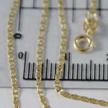 Load image into Gallery viewer, 18K YELLOW GOLD CHAIN MINI OVAL FLAT LINK 1 MM WIDTH 17.70 INCHES MADE IN ITALY.
