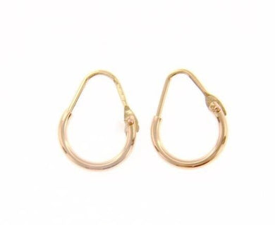 18k rose gold round circle earrings diameter 8 mm width 1.7 mm, made in Italy.