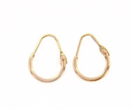 18k rose gold round circle earrings diameter 8 mm width 1.7 mm, made in Italy.