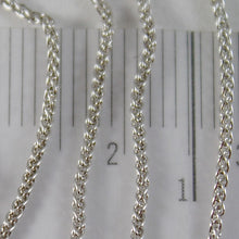 Load image into Gallery viewer, SOLID 18K WHITE GOLD SPIGA WHEAT EAR CHAIN 20 INCHES, 1.2 MM, MADE IN ITALY
