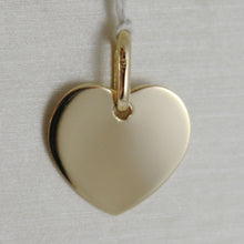 Load image into Gallery viewer, 18K YELLOW GOLD MINI HEART CHARM PENDANT ENGRAVABLE FLAT SMOOTH MADE IN ITALY
