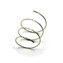 Load image into Gallery viewer, 18K WHITE GOLD MAGICWIRE LONG HALF PHALANX RING, ELASTIC WORKED WIRE, SNAKE
