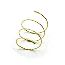 Load image into Gallery viewer, 18K YELLOW GOLD MAGICWIRE LONG HALF PHALANX RING, ELASTIC WORKED WIRE, SNAKE
