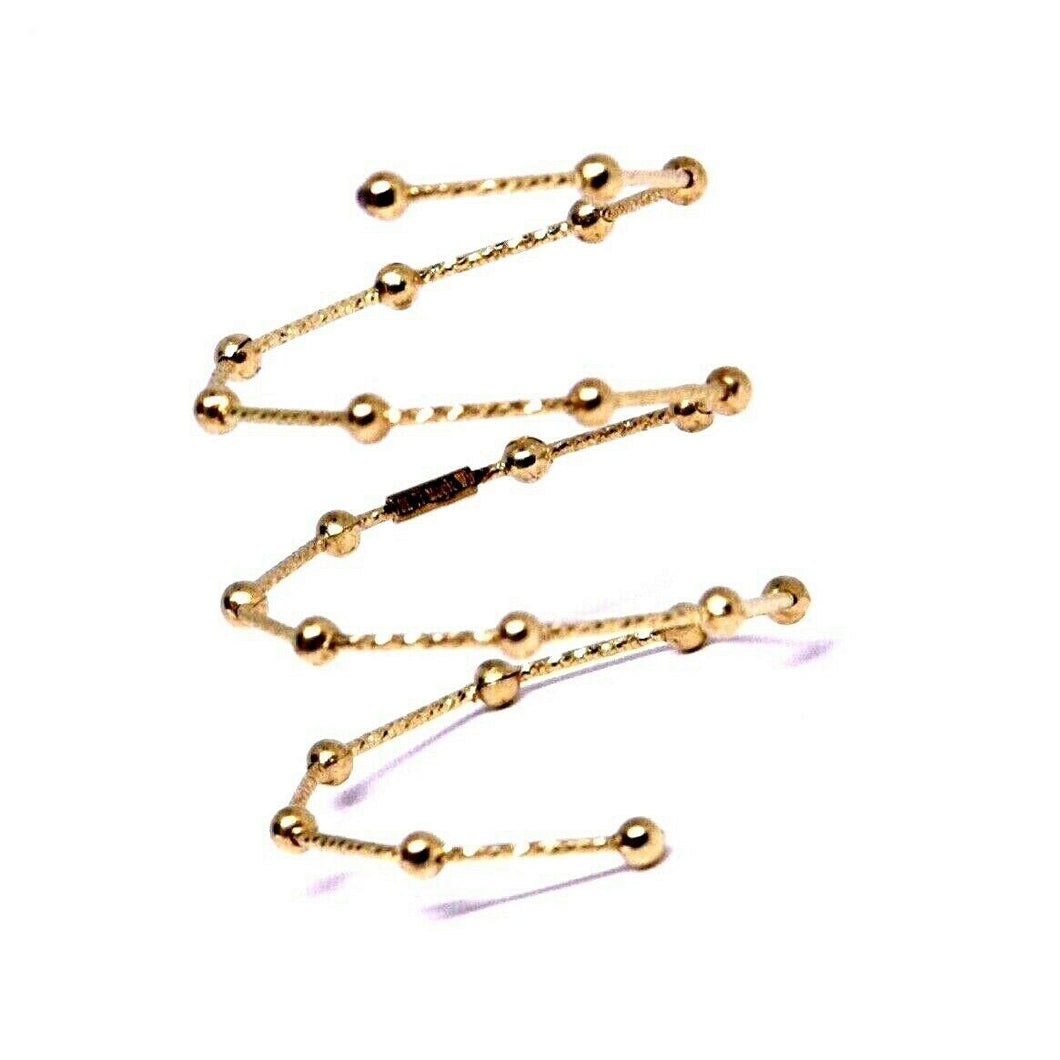 18k rose gold magicwire long finger ring, elastic worked wire, spheres, snake