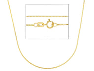 18K YELLOW GOLD CHAIN 1mm VENETIAN SQUARE LINK 40cm, 15.75