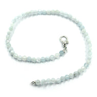 18k white gold beaded bracelet 7.3