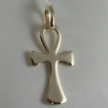 Load image into Gallery viewer, SOLID 9K YELLOW GOLD CROSS OF LIFE ANKH, MADE IN ITALY, ENGRAVABLE.
