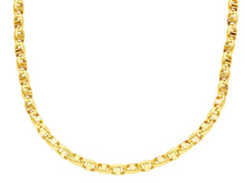 Cargar imagen en el visor de la galería, 18K YELLOW GOLD CHAIN SAILOR&#39;S NAUTICAL NAVY MARINER OVAL 3.5mm LINK, 20&quot; 50cm.
