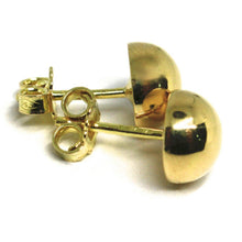 Load image into Gallery viewer, 18K YELLOW GOLD EARRINGS, HALF SPHERE, DIAMETER 10 MM, 0.4&quot;, MADE IN ITALY
