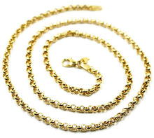 Load image into Gallery viewer, 9K YELLOW GOLD CHAIN ROLO CIRCLE LINKS 3.5 MM THICKNESS, 20 INCHES, 50 CM
