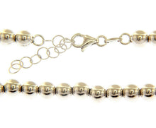 Load image into Gallery viewer, 18k white gold 5 mm balls chain, 18 inches, smooth spheres, made in Italy
