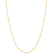 18K YELLOW GOLD OVAL ROLO CHAIN NECKLACE, 16.5