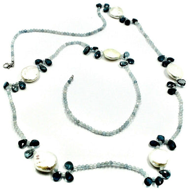 18k white gold long 33.5