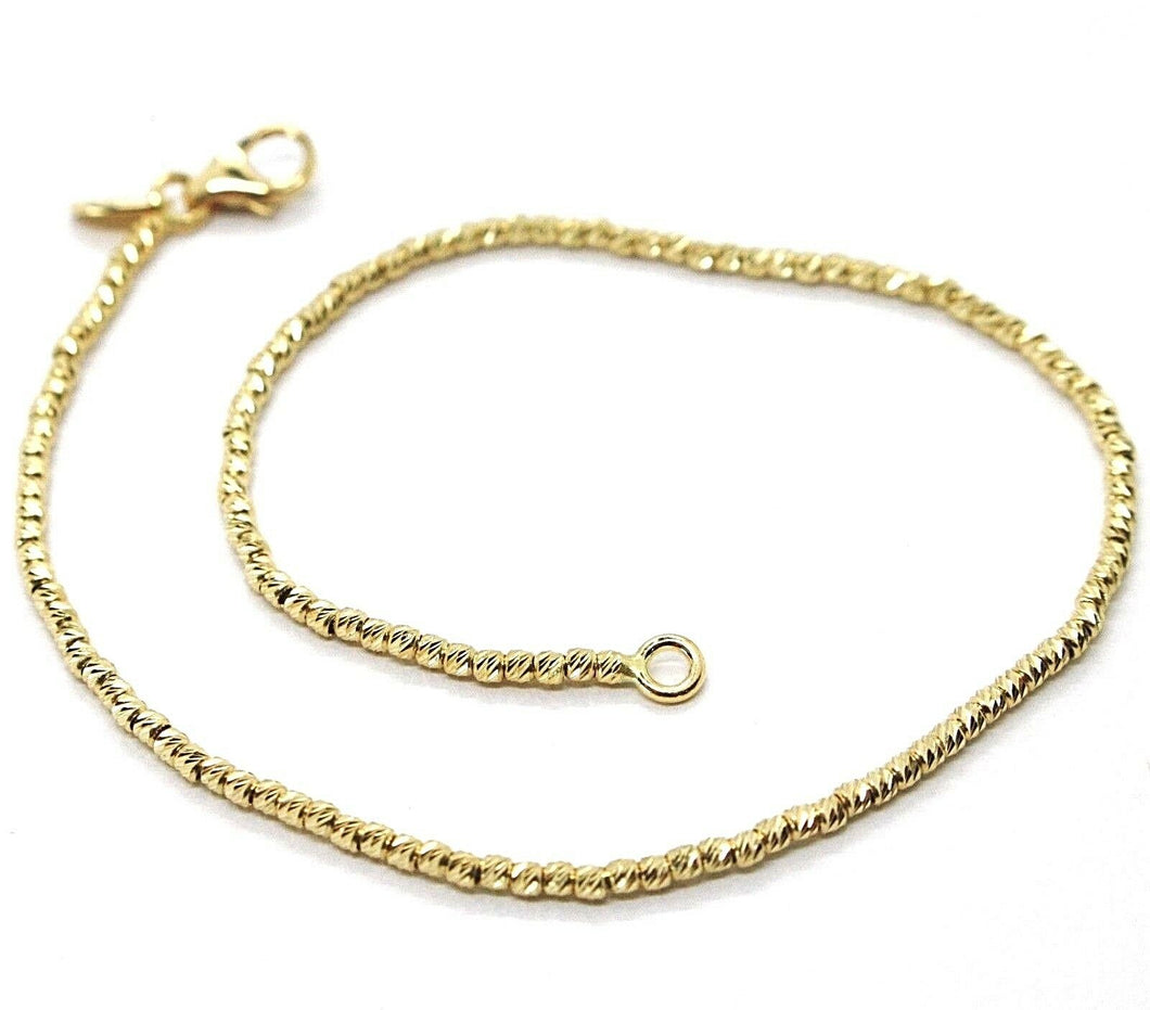 18K YELLOW GOLD BRACELET WITH FINELY WORKED SPHERES, 1.5 MM DIAMOND CUT BALLS