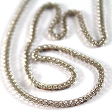 Load image into Gallery viewer, SOLID 18K WHITE GOLD CHAIN NECKLACE WITH EAR LINK 23.62 INCHES, MADE IN ITALY
