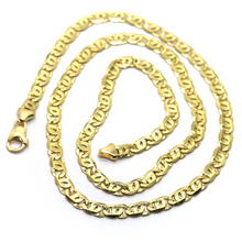 Load image into Gallery viewer, SOLID 18K YELLOW GOLD CHAIN BIG TIGER EYE INFINITY FLAT 6mm FIGURE 8 LINKS, 20&quot;.
