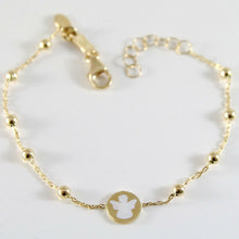 Load image into Gallery viewer, 18K YELLOW GOLD BRACELET FOR KIDS WITH GUARDIAN ANGEL,  MADE IN ITALY  5.91 IN

