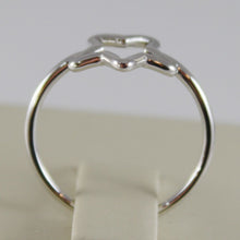 Load image into Gallery viewer, SOLID 18K WHITE GOLD BAND STAR RING LUMINOUS SMOOTH, STARS, MADE IN ITALY.
