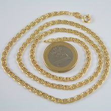 Load image into Gallery viewer, 18K YELLOW GOLD CHAIN, SAILORS NAVY MARINER, FINELY WORKED, SHINY, MADE IN ITALY.
