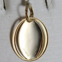 Load image into Gallery viewer, 18K YELLOW GOLD PENDANT OVAL MEDAL VIRGIN MARY &amp; JESUS ENGRAVABLE MADE IN ITALY
