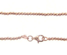Load image into Gallery viewer, 18k rose gold chain finely worked spheres 2 mm diamond cut balls, 20&quot;, 50 cm.
