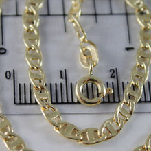 Load image into Gallery viewer, 18K YELLOW GOLD CHAIN 3.5 MM FLAT NAVY MARINER LINK 19.70 INCHES MADE IN ITALY.
