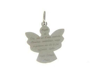 18k white gold angel pendant, 