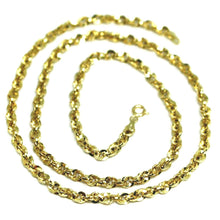Load image into Gallery viewer, 18K YELLOW GOLD ROPE CHAIN, 23.6 INCHES BRAIDED INFINITE FACETED ALTERNATE LINK
