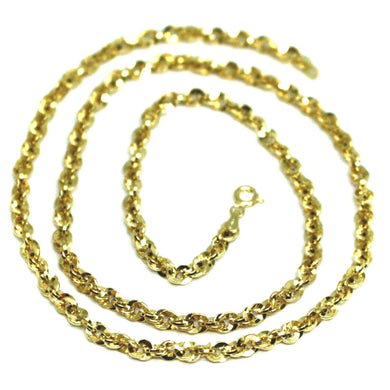 18K YELLOW GOLD ROPE CHAIN, 23.6 INCHES BRAIDED INFINITE FACETED ALTERNATE LINK.