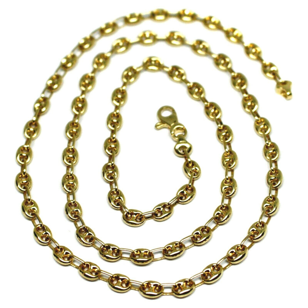 18k yellow gold oval nautical mariner chain mm, 24