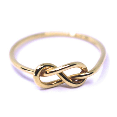 18k rose gold infinite central ring, infinity, smooth, bright, knot diam. 5mm.