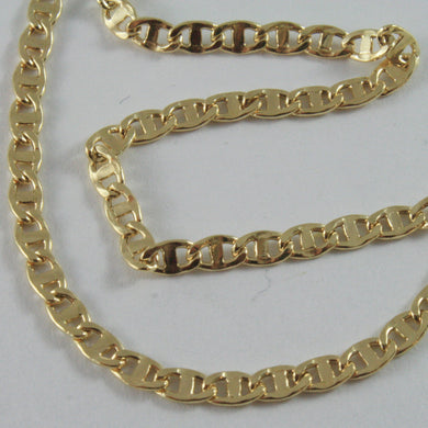 18K YELLOW GOLD CHAIN, SAILORS NAVY MARINER, FINELY WORKED, SHINY, MADE IN ITALY.
