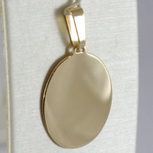 Load image into Gallery viewer, 18K YELLOW GOLD OVAL, PHOTO &amp; TEXT ENGRAVED PERSONALIZED PENDANT 25 MM, MEDAL.
