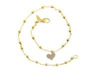 18K YELLOW WHITE GOLD ANKLET 9.8