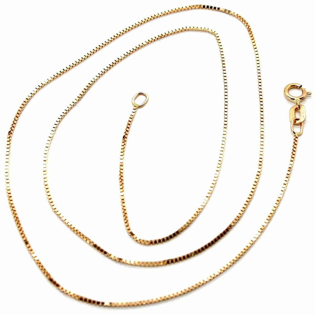 18k rose gold chain mini 0.8 mm venetian square link 19.7 inches made in Italy