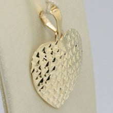 Load image into Gallery viewer, 18K YELLOW GOLD HEART PENDANT, CHARMS, FINELY WORKED, CURVED, MADE IN ITALY
