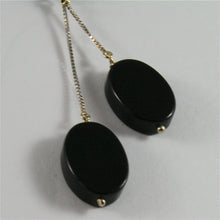 Load image into Gallery viewer, SOLID 18K WHITE GOLD PENDANT, 2,56 3,15 INCHES, BLACK ONYX DROPS, VENETIAN LINK.
