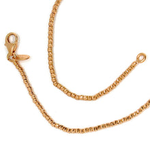 Load image into Gallery viewer, 18k rose gold chain finely worked spheres 1.5 mm diamond cut balls, 16&quot;, 40 cm
