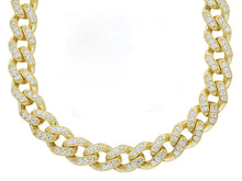 Load image into Gallery viewer, MEN&#39;S MASSIVE 18K GOLD GOURMETTE BIG MIAMI CUBAN CURB CHAIN 7mm 20&quot;, ZIRCONIA.
