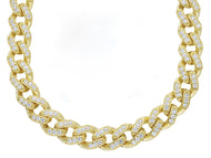MEN'S MASSIVE 18K GOLD GOURMETTE BIG MIAMI CUBAN CURB CHAIN 7mm 20