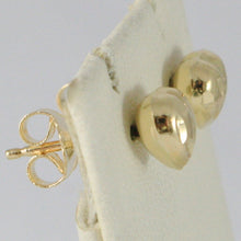 Load image into Gallery viewer, 18K YELLOW GOLD EARRINGS WITH VERY SHINY HEART LOVE WORKED MADE IN ITALY 0.28 IN.
